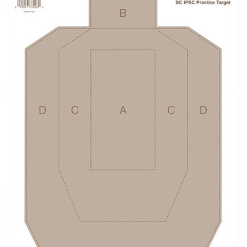 Birchwood Casey 37018 EZE-Scorer  IPSC Paper Hanging Universal 12" x 18" Tan 100 Per Pkg