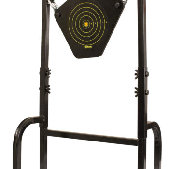 SME 95GNG Gong Heavy Duty 9.50" Handgun/Rifle Black 10MM NM500 Steel Bullseye Includes Black