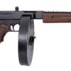 Thompson TA5100D 1927A-1 Lightweight Deluxe 45 ACP Caliber with 10.50" Barrel, 100rd Capacity (Drum), Black Hard Coat Anodized Metal Finish, American Walnut Grip, Right Hand 1 108905