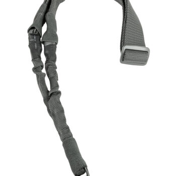 NcStar AARS1PU Single Point Sling  Urban Gray Nylon 44"-60" OAL Adjustable Bungee Rifle