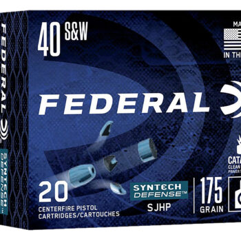 Federal S40SJT1 Syntech Defense 40S&W 175gr Segmented Jacketed Hollow Point 20 Per Box/10 Case