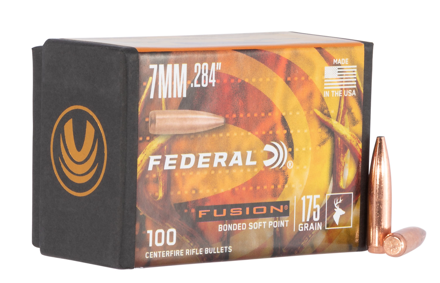 Federal FB284F4 Fusion Component 7mm .284 175 gr Fusion Soft Point 100 Per Box/ 4 Case 3 Federal FB284F4 Fusion Component 7mm .284 175 gr Fusion Soft Point 100 Per Box/ 4 Case