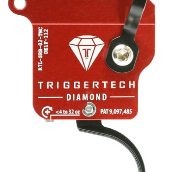 TriggerTech R7LSRB02TNC Diamond Without Bolt Release Curved Trigger Single-Stage Fits Remington 700 Left Hand
