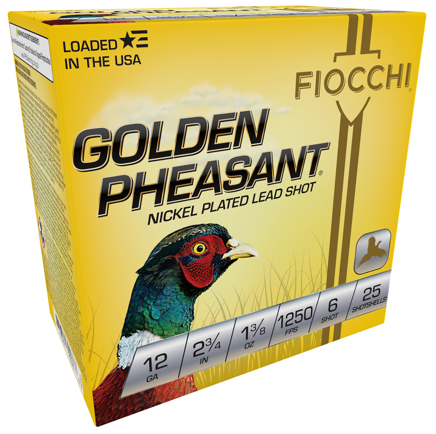 Fiocchi 12GP6 Golden Pheasant Extrema 12Gauge 2.75" 1 3/8oz 6Shot 25 Per Box/10 Case 3 Fiocchi 12GP6 Golden Pheasant Extrema 12Gauge 2.75" 1 3/8oz 6Shot 25 Per Box/10 Case