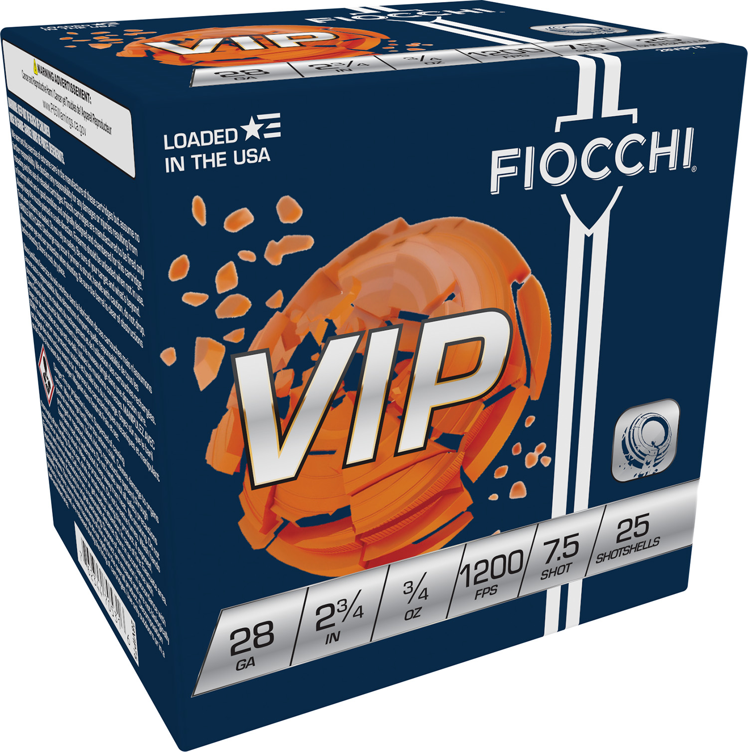 Fiocchi 28VIP75 Exacta Target VIP 28Gauge 2.75" 3/4oz 7.5Shot 25 Per Box/10 Case 3 Fiocchi 28VIP75 Exacta Target VIP 28Gauge 2.75" 3/4oz 7.5Shot 25 Per Box/10 Case