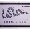 TekMat TEKR17JOIN Cleaning Mat Black/White Rubber 11"x17" Join or Die Snake 1 117933