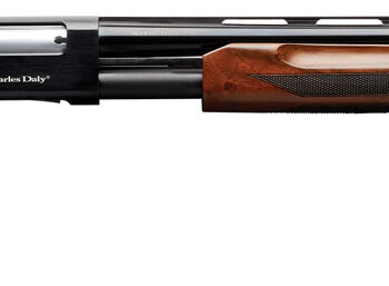 Charles Daly 930200 301 Full Size 20 Gauge Pump 3" 4+1 26" Blued Vent Rib Barrel, Black Anodized Aluminum Grooved Receiver, Fixed Gloss Wood Stock, Right Hand, Beretta/Benelli Mobil Choke System