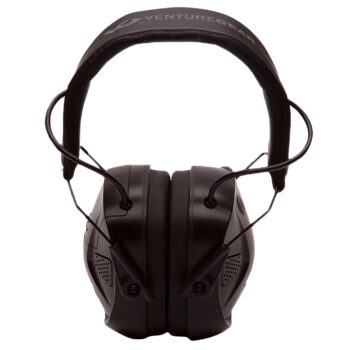 Pyramex VGPME30BT Venture Gear AMP Muff Polymer 26 dB Over the Head Black Adult 1 Pair