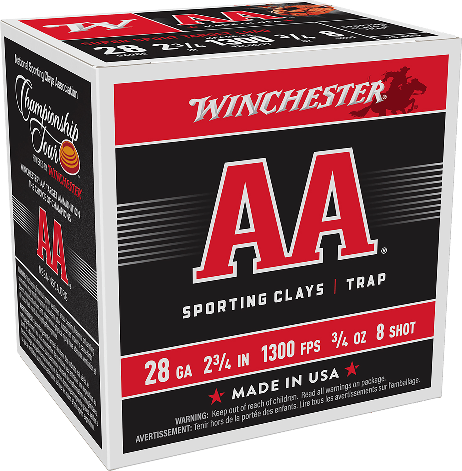 Winchester Ammo AASC288 AA Sporting Clay 28Gauge 2.75" 3/4oz 8Shot 25 Per Box/10 Case 3 Winchester Ammo AASC288 AA Sporting Clay 28Gauge 2.75" 3/4oz 8Shot 25 Per Box/10 Case