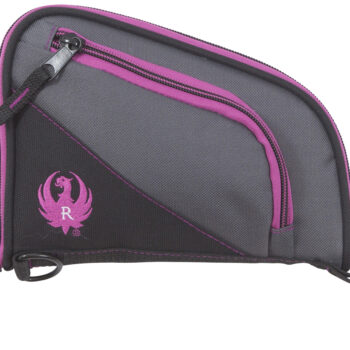 Ruger 27409 Tucson Women's Handgun Case Black/Gray Orchid Accents Lockable Zippers 8"