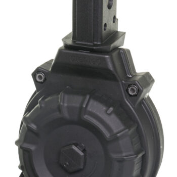ProMag DRMA22 Standard  50rd Drum 9mm Luger Fits CZ Scorpion Black DuPont Zytel Polymer