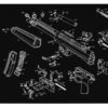 TekMat TEKR36HKMP5 MP5 Cleaning Mat Black/White Rubber 12"x36" HK MP5 Parts Diagram 2 124481 11