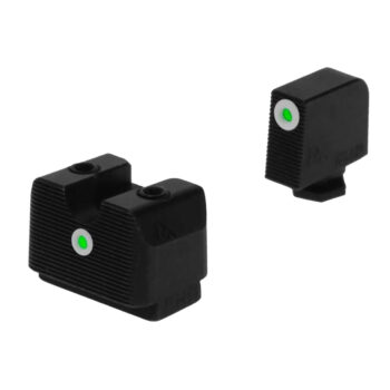 Rival Arms RA4B231G In-Line MOS Night Sights for G17/G19  Green Tritium White Outline Front Sight-Green Tritium White Outline Rear Sight