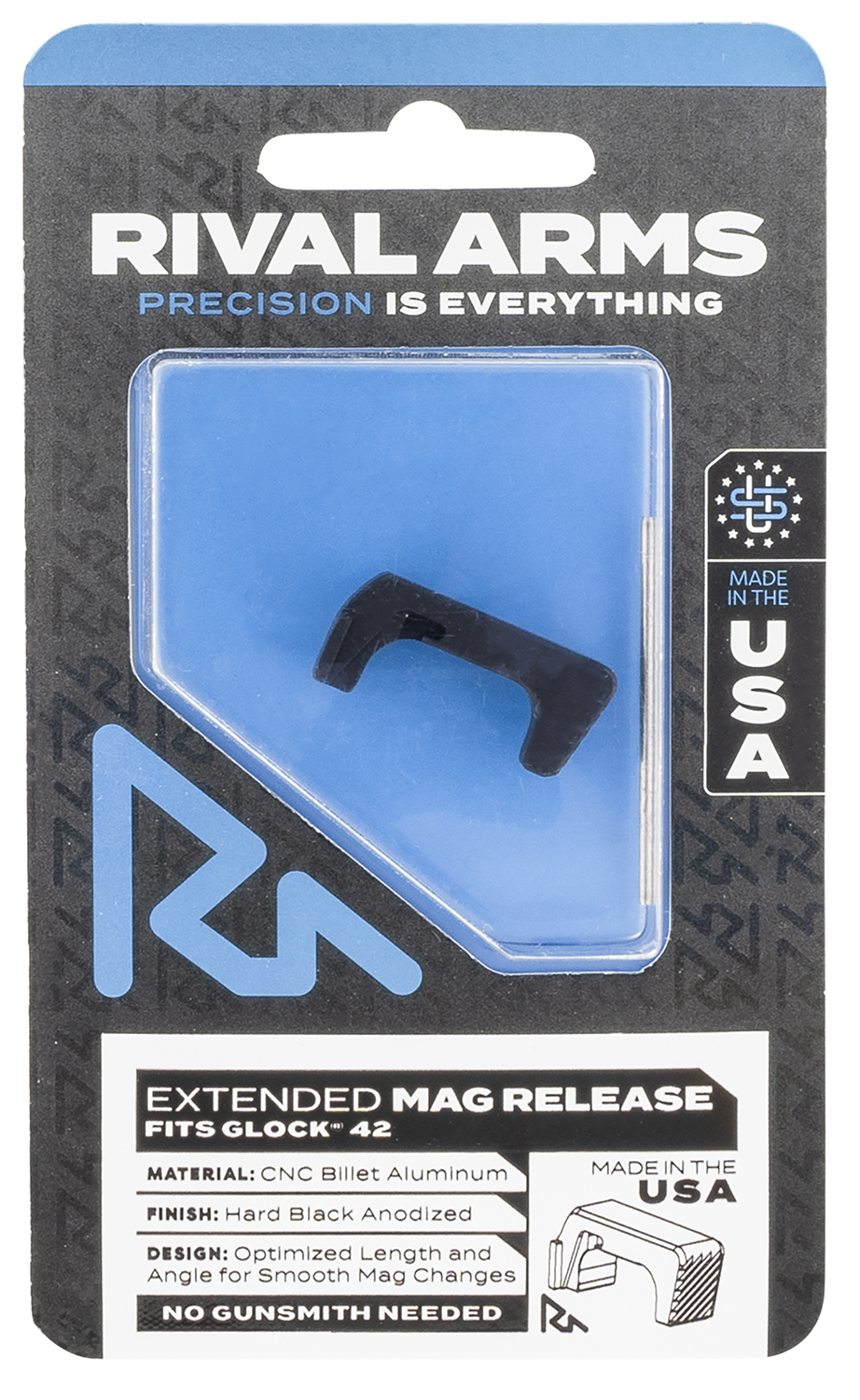 Rival Arms RA72S001A Magazine Release Sig P320 Extended Hard Black Anodized Aluminum 3 Rival Arms RA72S001A Magazine Release Sig P320 Extended Hard Black Anodized Aluminum