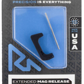 Rival Arms RA72G003A Magazine Release  Extended Black Anodized Aluminum for Glock 43