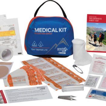 Adventure Medical Kits 01001000 Mountain Day Tripper Lite Medical Kit Treats Injuries/Illnesses Water Resistant Blue