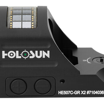 Holosun HE507CGRX2 507  Black Anodized 1 x 0.63" x 0.91" 2 MOA Green Dot/32 MOA Circle Multi Reticle