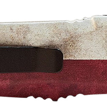 Templar Knife LCAP331 Gen II Captain Large 3.50" OTF Drop Point Plain Black Oxide Stonewashed 440C SS Blade, 5.25" Red/White/Blue w/Star Aluminum Handle Glass Breaker