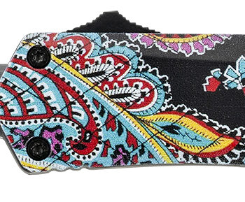 Templar Knife SQT231 Gen II Quilt Small 2.69" OTF Tanto Plain Black Oxide Stonewashed 440C SS Blade, 4.31" Multi-Color Aluminum Handle, Glass Breaker