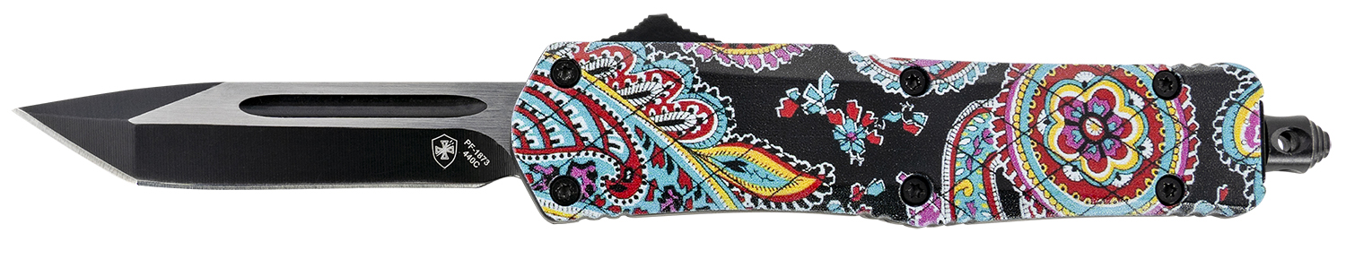 Templar Knife SQT231 Gen II Quilt Small 2.69" OTF Tanto Plain Black Oxide Stonewashed 440C SS Blade, 4.31" Multi-Color Aluminum Handle, Glass Breaker 3 Templar Knife SQT231 Gen II Quilt Small 2.69" OTF Tanto Plain Black Oxide Stonewashed 440C SS Blade, 4.31" Multi-Color Aluminum Handle, Glass Breaker