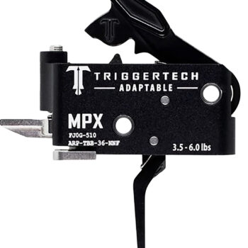 TriggerTech ARPTBB36NNF Adaptable  Two-Stage Flat Trigger with 3.50-6 lbs Draw Weight & Black PVD Finish for Sig MPX