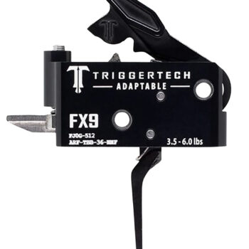 TriggerTech ARFTBB36NNF Adaptable  Two-Stage Flat Trigger with 3.50-6 lbs Draw Weight & Black PVD Finish for FN FX9