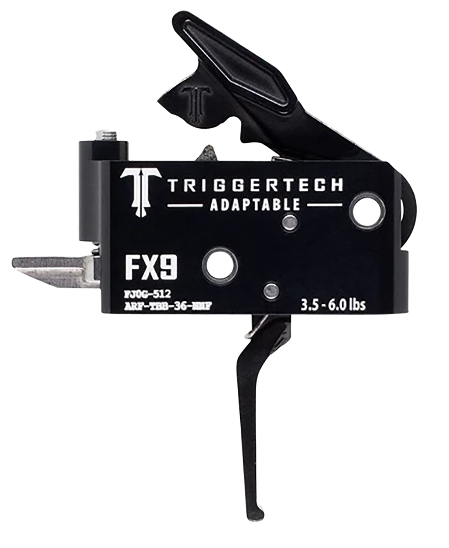 TriggerTech ARFTBB36NNF Adaptable Two-Stage Flat Trigger with 3.50-6 lbs Draw Weight & Black PVD Finish for FN FX9 3 TriggerTech ARFTBB36NNF Adaptable Two-Stage Flat Trigger with 3.50-6 lbs Draw Weight & Black PVD Finish for FN FX9