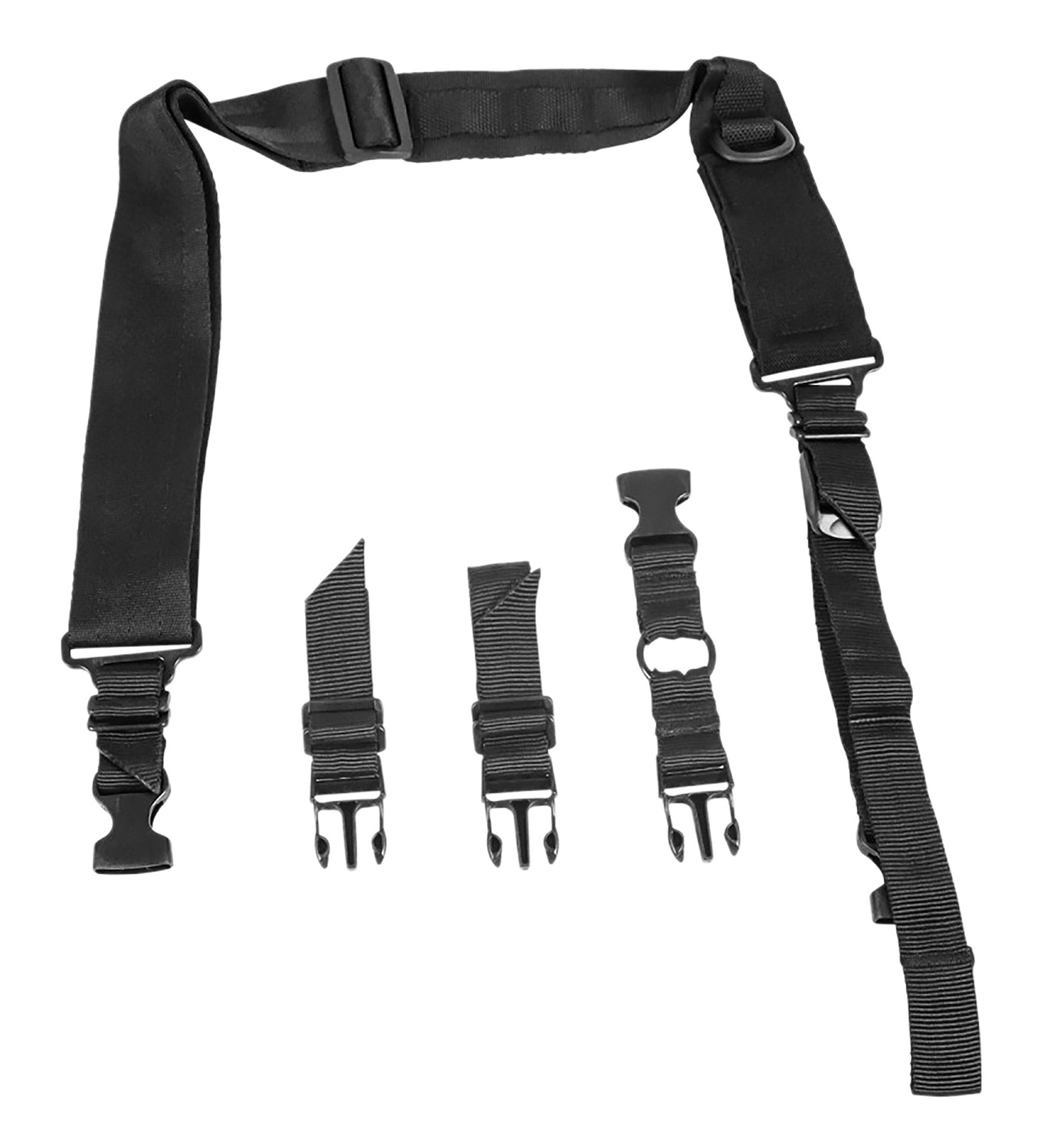 NcStar AARS2PB VISM Sling Black Nylon Strap w/Elastic Shock-Cord 55"-72" OAL Adjustable Bungee 3 NcStar AARS2PB VISM Sling Black Nylon Strap w/Elastic Shock-Cord 55"-72" OAL Adjustable Bungee