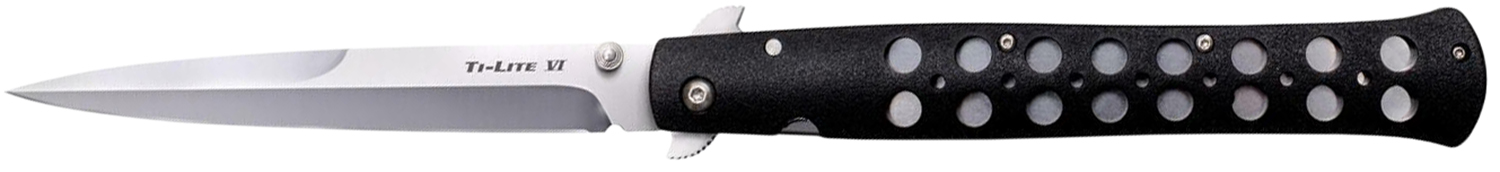 Cold Steel CS26SXP Ti-Lite 6" Folding Spear Point Plain AUS-8A SS Blade/Black Zy-Ex Handle Includes Pocket Clip 3 Cold Steel CS26SXP Ti-Lite 6" Folding Spear Point Plain AUS-8A SS Blade/Black Zy-Ex Handle Includes Pocket Clip