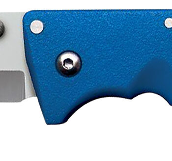 Cold Steel CS20NPG Finn Wolf 3.50" Folding Straight Back Plain Satin Polished AUS-8A SS Blade/Blue Griv-Ex Handle Includes Pocket Clip