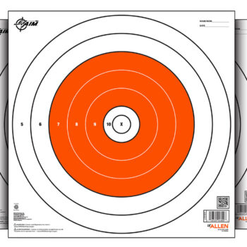 EZ-Aim 15496 Bullseye  Paper Hanging 12" x 12" White/Orange 12 Per Pack