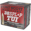 Fort Scott Munitions 38+P081SCV Tumble Upon Impact (TUI) 38Special+P 81gr Solid Copper Spun 20 Per Box/25 Case 2 133839 1