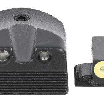 Meprolight USA 412183121 Hyper-Bright  Green Tritium Yellow Outline Front Sight-Green Tritium Black Outline Rear Sight Kimber 1911 Slant