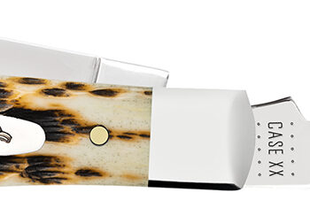 Case 00079 Stockman  Medium 2.57"/1.88"/1.76" Folding Clip/Sheepsfoot/Pen Plain Mirror Polished Chrome Vanadium Steel Blade/Peach Seed Jigged Amber Bone Handle