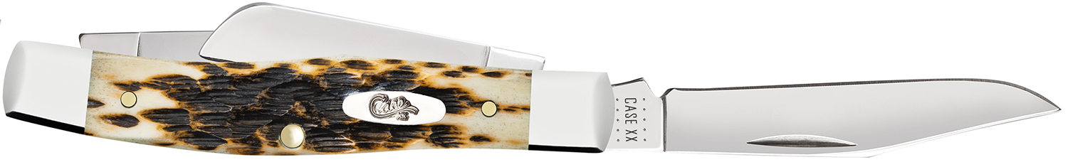 Case 00079 Stockman Medium 2.57"/1.88"/1.76" Folding Clip/Sheepsfoot/Pen Plain Mirror Polished Chrome Vanadium Steel Blade/Peach Seed Jigged Amber Bone Handle 3 Case 00079 Stockman Medium 2.57"/1.88"/1.76" Folding Clip/Sheepsfoot/Pen Plain Mirror Polished Chrome Vanadium Steel Blade/Peach Seed Jigged Amber Bone Handle
