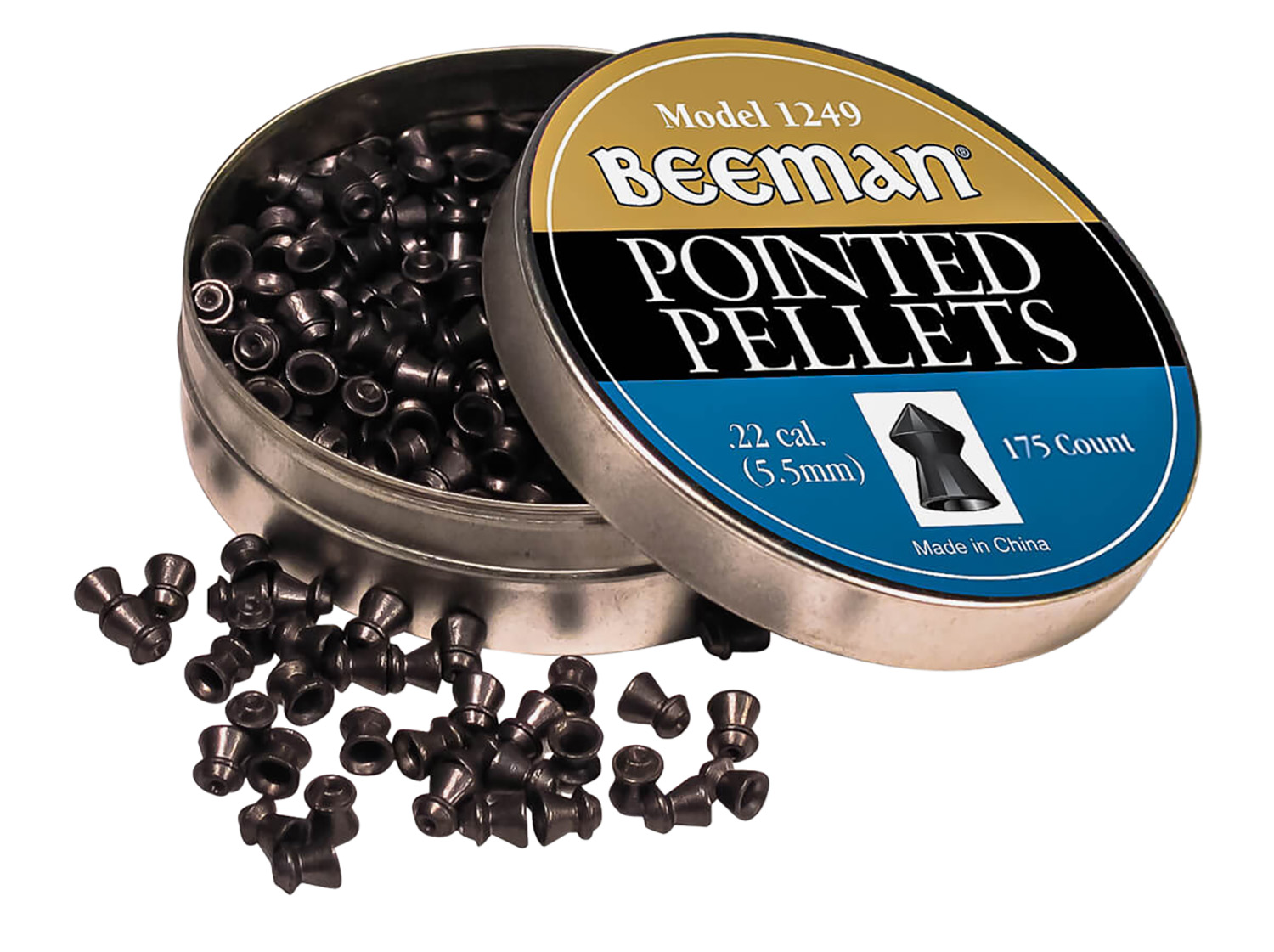 Beeman 1249 Pointed 22 Lead 175/Tin 3 Beeman 1249 Pointed 22 Lead 175/Tin
