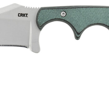 CRKT 2379 Minimalist Persian 2.76" Fixed Recurve Plain Bead Blasted 8Cr13MoV SS Blade/Green Contoured Resin Infused Fiber Handle Includes Lanyard/Sheath