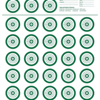 EZ-Aim 15582 Official IBS  Rimfire Target  Non-Adhesive White/Green 25 Pack