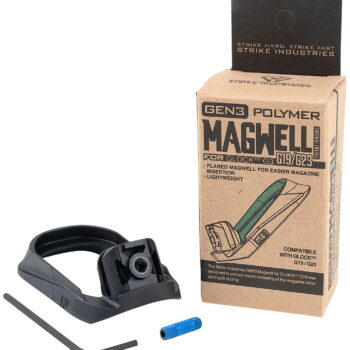 Strike Industries G3MAGWELL19 Flared Magwell  Black Polymer for Gen 3 Glock 19 & 23