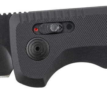 S.O.G SOG15380357 SOG-TAC Auto 3.43" Folding Tanto Plain Black TiNi Cryo D2 Steel Blade Black Micro-Textured Anodized Aluminum Handle Includes Pocket Clip