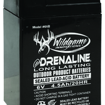 Wildgame Innovations WGIWGIBT0013 Edrenaline Rechargeable Battery Black 6.0 Volts 4.5 mAh