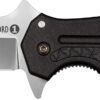 Cold Steel CS20MWCB Crawford 1 3.50" Folding Clip Point Plain 4034 SS Blade Black w/Traction Inlays GRN Handle Includes Pocket Clip 1 145357