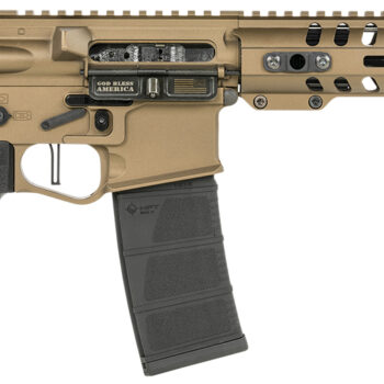 Patriot Ordnance Factory 01797 Renegade + Direct Impingement 300 Blackout 30+1 10.50" Black Nitride Aluminum Barrel, 9" M-LOK Handguards, Burnt Bronze Aluminum Buffer Tube, Black Polymer Grips