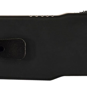 Templar Knife SABR321 Premium LW  Small 3" OTF Drop Point Plain Black Oxide Stonewashed D2 Steel Blade, 4.50" Black Aluminum Handle