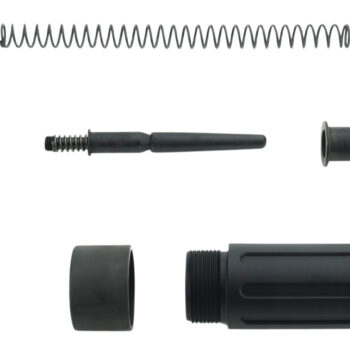 TacFire MAR139C Short Buffer Tube System  Black Anodized Aluminum with QD End Plate for AR Pistol Platform