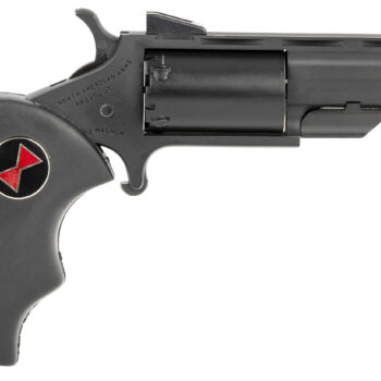 North American Arms BWMCRK Black Widow  22 WMR 5 Shot 2" Matte Black Heavy Vent Rib Barrel, Matte Black Cerakote Stainless Steel Frame, Black Cylinder, Black Finger Grooved Rubber Grip, Exposed Hammer