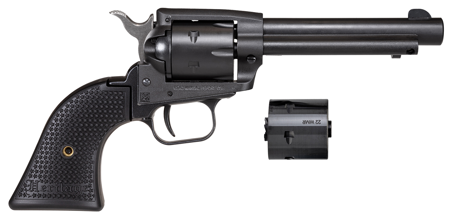 Heritage Mfg SRR22MBS4PG Rough Rider 22 LR/22 WMR 6 Shot, 4.75" Black Satin Steel Barrel, Frame & Cylinder, Black Polymer Grip, Exposed Hammer 3 Heritage Mfg SRR22MBS4PG Rough Rider 22 LR/22 WMR 6 Shot, 4.75" Black Satin Steel Barrel, Frame & Cylinder, Black Polymer Grip, Exposed Hammer