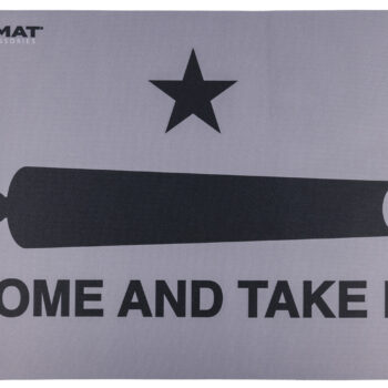 TekMat TEKR17CATIC  Cleaning Mat Black/Gray Rubber 11"x17" "Come And Take It"/Cannon