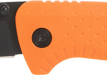 S.O.G SOG13110243 Adventure LB 3.50" Folding Plain Orange Black TiNi 5Cr15MoV Blade, Blaze Orange Textured GRN Handle