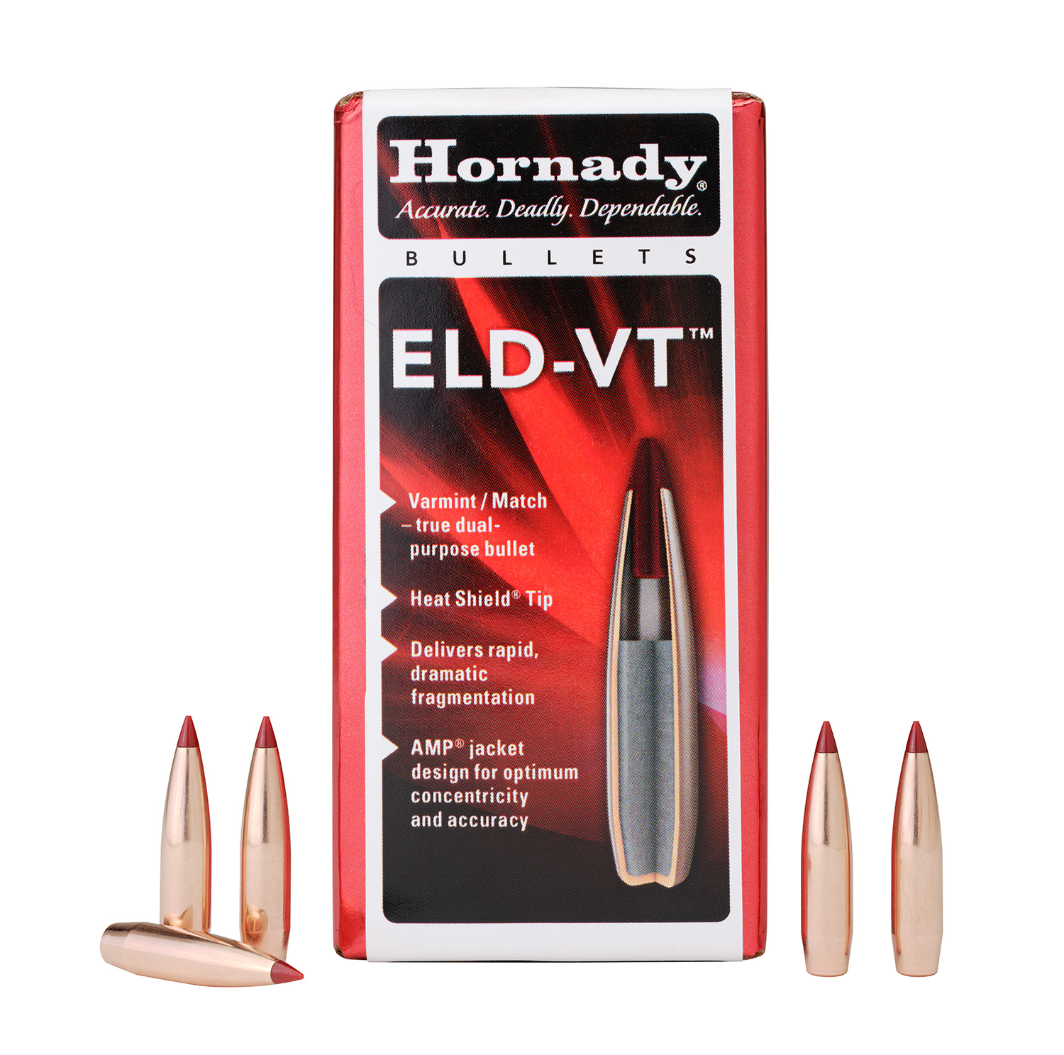 Hornady 22762 ELD-V 22 Cal .224 62 gr 100 Per Box/ 25 Case 3 Hornady 22762 ELD-V 22 Cal .224 62 gr 100 Per Box/ 25 Case